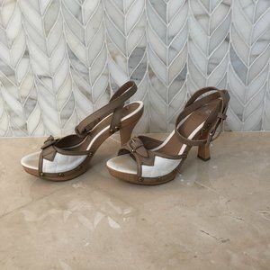 Burberry 4 inch White Sandal